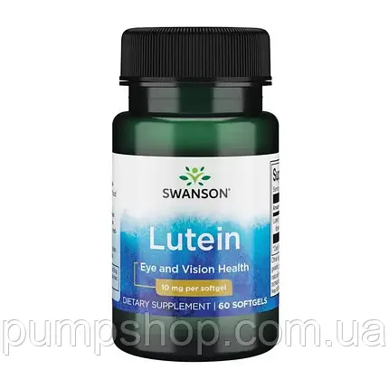 (уцінка термін по 3.24) Лютеїн Swanson Lutein 10 мг 60 капс., фото 2