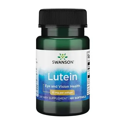 (уцінка термін по 3.24) Лютеїн Swanson Lutein 10 мг 60 капс., фото 2