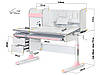 Дитяча шкільна стіл парта дівчинці для дому Mealux Hamilton PN, фото 7