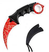 Ніж керамбит CS GO Counter Strike, червоний, фото 3