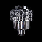 Кришталева люстра зі скляними підвісками на 3 лампи хром PМ-E2800/3/CH, фото 3