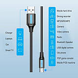 Кабель Vention Mini USB 2.0 для зарядки та передачі даних 480Mbps 0,5 м Чорний COMBD, фото 3