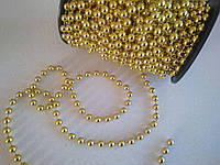 Бусины на нитке 5мм (30м) цвет золото