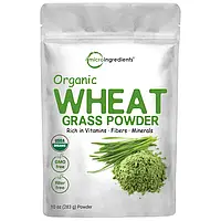 Microingredients Organic Wheat Grass Powder / Порошок органической травы пшеницы 283 грам