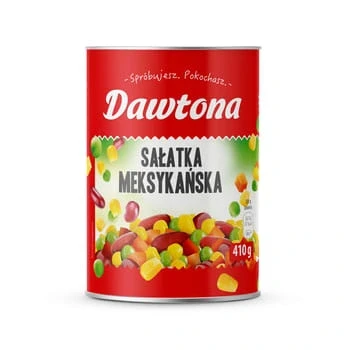 Салат овочі консервована мексиканська суміш Dawtona 410 г у ж/б, Польща, салат мікс, суміш овочів