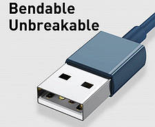 Кабель Baseus Superior Series Cable USB to Type-C/Lightning/MicroUSB 3.5A 1.5m CAMLTYS-03 Blue, фото 3