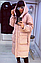 Жіноча зимова куртка-пальто тепла довга на синтепоні 250, чорна, хакі, рожева, розмір 42/44, 46/48, фото 9