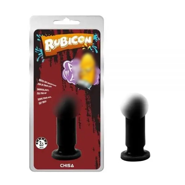 CH86562 Фаллоимитатор чорний на присоску Rubicon 3.5 Chisa 8см / 3см