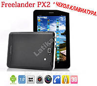 Планшет Freelander PX2 GPS 4 ядра, 2sim3G, 5мп + Чехол