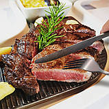 Набір столових приборів 24 предмети з неіржавкої сталі овальні Bestekset Classic чорний (LB-69109), фото 9