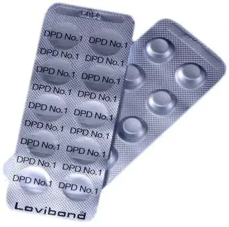Таблетки для тестера для вимірювання рівня Cl (хлору) DPD №1 Lovibond, фото 2