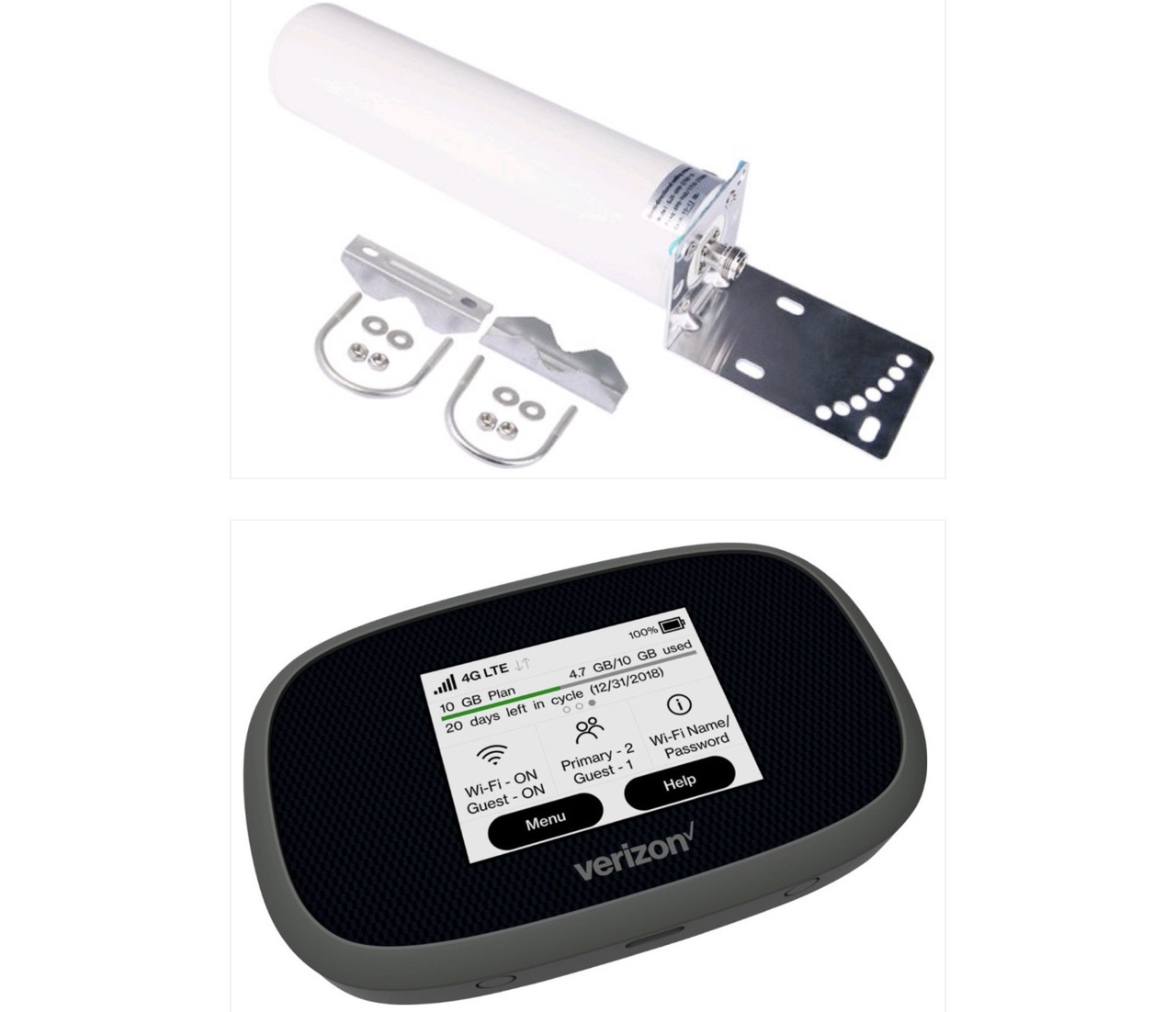 Комплект Novatel MiFi 8800L 4G WiFi роутер LTE Cat.18 + OMNI GJX 10-12 DBI 3G/4G антена MIMO, фото 1