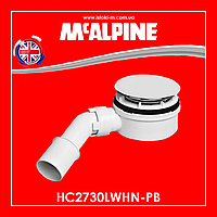 Сифон для душового піддона з верхнім очисним елементом білий Ø90 мм h60 мм вихід 40/50 HC2730LWHN-PB McAlpine