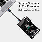 Кабель Vention Mini USB 2.0 для зарядки та передачі даних 480Mbps 1 м Чорний VAS-A14-B100, фото 8