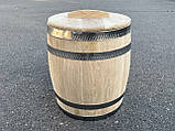 Дубова Бочка для Засолювання 200 л. Бочка для Ферментації Капусти, Яблук, Моркви. Нержавіючі Обручі, фото 6