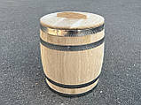 Дубова Бочка для Засолювання 200 л. Бочка для Ферментації Капусти, Яблук, Моркви. Нержавіючі Обручі, фото 3