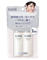 Японский дорожный набор для ухода за лицом ELIXIR SHISEIDO WHITENING CLEAR (тип II) 30ml+30ml