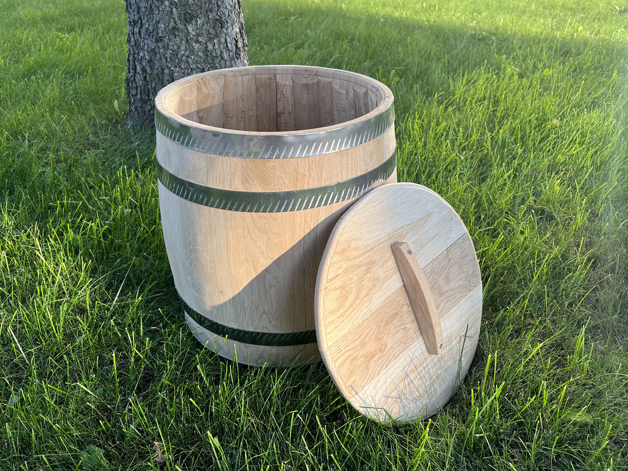 Бочка для Закваски 15 л. Дубова Бочка для Солінь Капусти, Яблук, Помідорів та Домашнього Квашення, фото 1