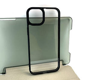 Чохол на iPhone 14 Plus накладка бампер JQF Evoclear Case силікон-пластик чорний