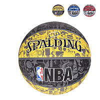 М'яч баскетбольний Spalding NBA Graffiti Outdoor Size 7 гумовий універсальний для гри в залі та на вулиці