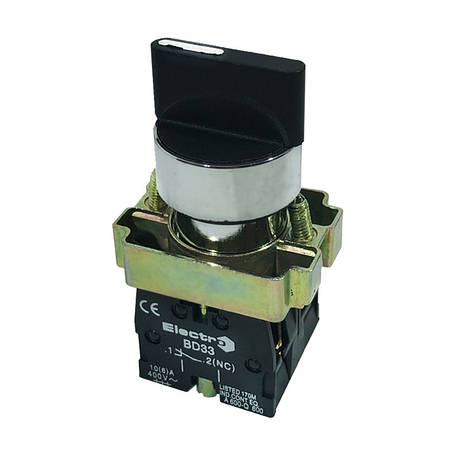 Перемикач на 3 фіксованих положення PB2-ВD33, Ø22mm, NO+NC Electro, фото 1