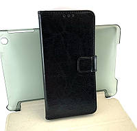 Чехол на Tecno Spark 8P книжка боковой с подставкой черный эко-кожа