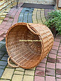 Кошик для зберігання з цільної лози. Арт:7344, фото 3