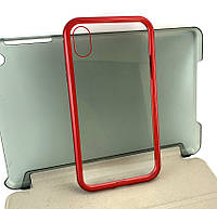 Чехол на iPhone XR накладка бампер Magnet Case магнитный прозрачный глянц красный