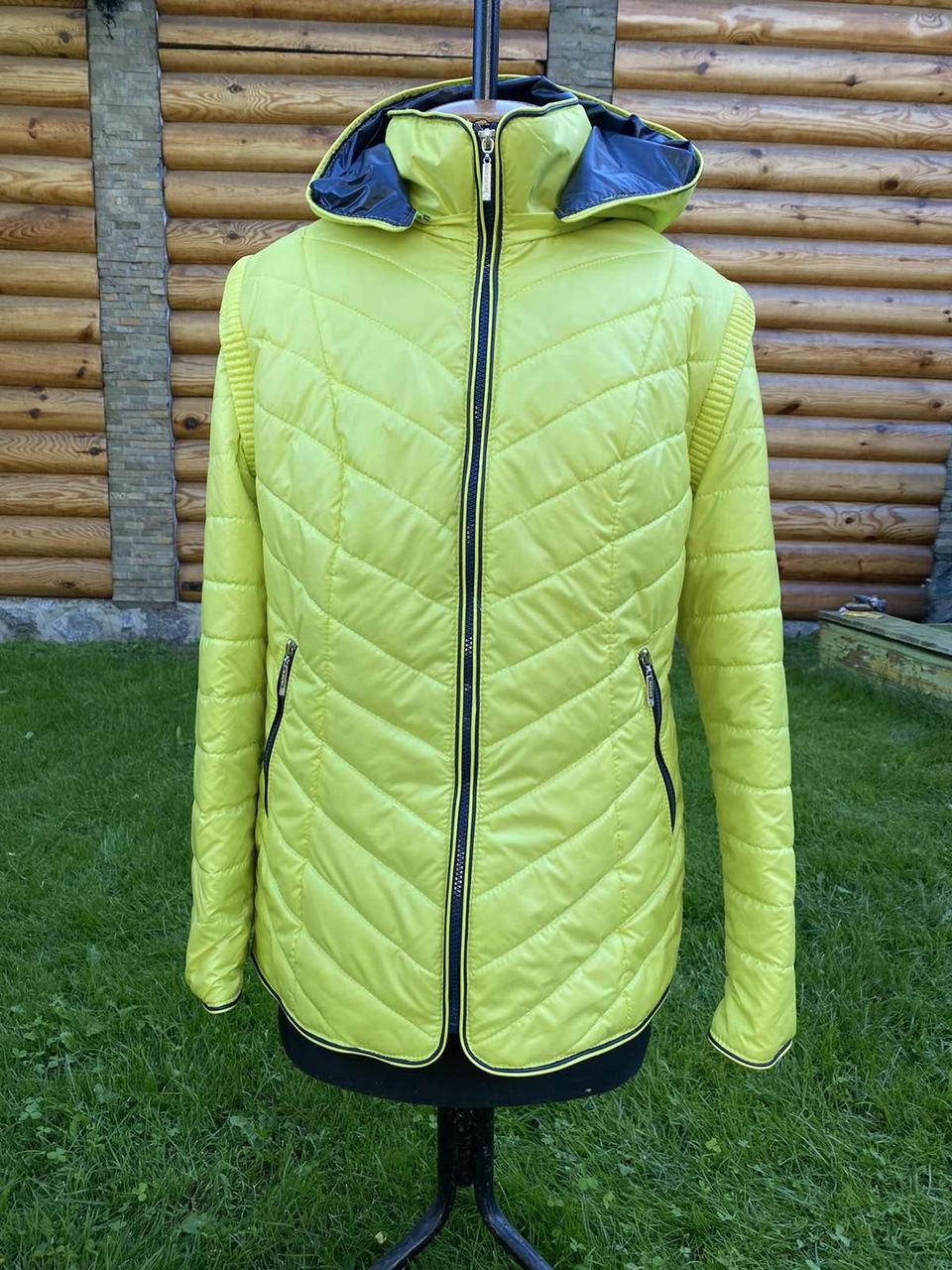 Женская Куртка - Трансформер Цвета Яблоко Осень-весна 48 Р. — Купить ...