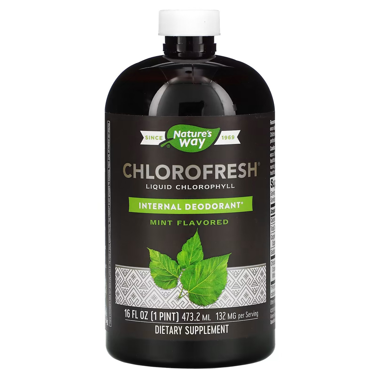 Рідкий хлорофіл Nature's Way, Chlorofresh з ароматом м'яти, 132 мг, 473,2 мл