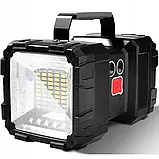 Ліхтар, прожектор, USB Повербанк акумуляторний, потужне світло + режим Поліція W844, фото 3