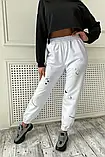 Легкі штани з трикотажу спів вільного крою 42-48 розміри білий і чорний, фото 6