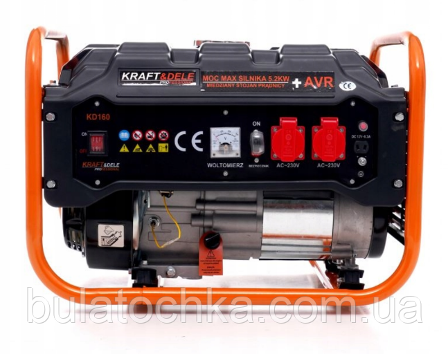 Генератор бензиновий Kraft & Dele KD160 3,5 кBт AVR