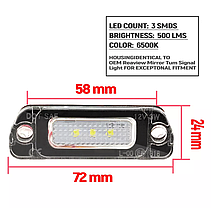 LED підсвітка номера для Mercedes-Benz (Мерседес) ML-Class W164, GL-Class X164, R-Class W251, фото 4