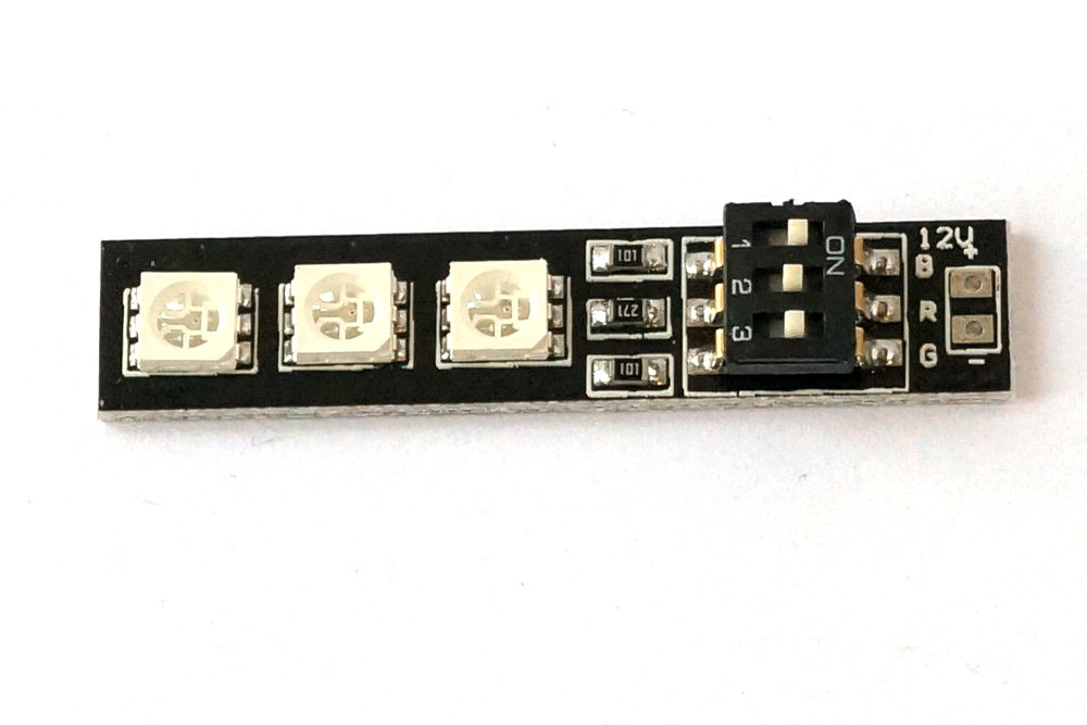Світлодіодний модуль ReadyToSky RGB 3x5050 для променів мультикотерів (12 В) amc