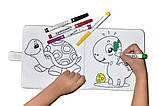 Фломастери дитячі змивні для малюків MALINOS Babyzauber 10 шт + текстильна книжка розмальовка багаторазова, фото 9