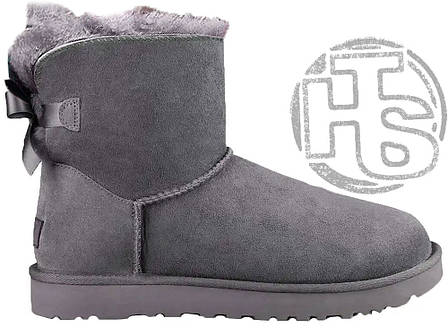 Жіночі черевики UGG Mini Bailey Bow II Boot Grey 190108141016, фото 1