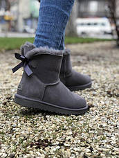 Жіночі черевики UGG Mini Bailey Bow II Boot Grey 190108141016, фото 5