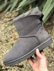 Жіночі черевики UGG Mini Bailey Bow II Boot Grey 190108141016, фото 3