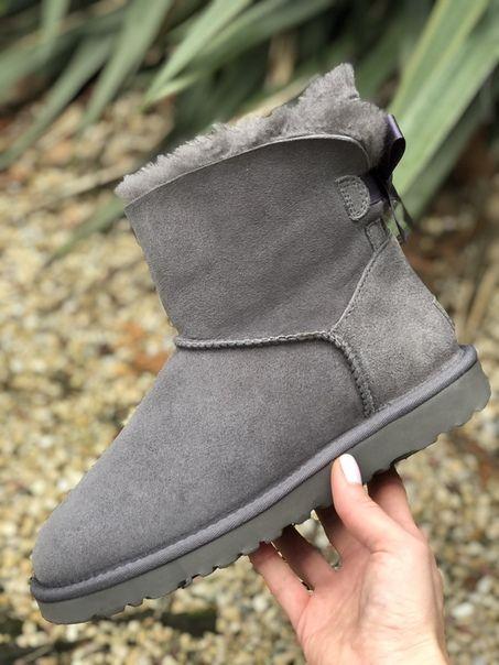 Жіночі черевики UGG Mini Bailey Bow II Boot Grey 190108141016, фото 1