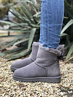 Женские ботинки UGG Mini Bailey Bow II Boot Grey 190108141016