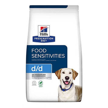 Корм Hills Хиллс PD Canine Food Sensitivities D/D 1,5 кг з качкою та рисом для собак гипоаллергенный
