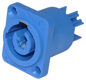 Роз'єм Powercon LDI SA322-A гніздо панельне синє