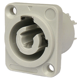 Роз'єм Powercon LDI SA322-B гніздо панельне сіре