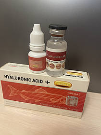 Ампули для шкіри обличчя з гіалуроновою кислотою з омега, Hyaluronic Acid Omega 3. Єгипетський Оригінал