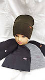 Шапка підліткова подвійна в'язання, фото 2