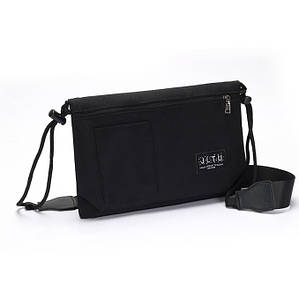 Багатофункціональна супертонка сумка для документів Слім Чорна