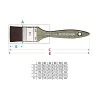 Кисть Forte DaVinci 5036 №40, флейц синтетика