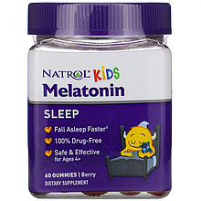 Мелатонін для дітей від 4 років Natrol "Kids Melatonin" з солодким смаком, 1 мг (60 жувальних цукерок)