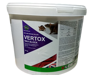 Родентицид VERTOX WAX BLOCK (Вертокс Вакс Блок), 10 кг - воскові брикети, PelGar International LTD, фото 3